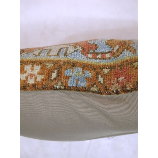 Early 20th Century Rustic Persian Malayer Lumbar Size Rug Pillow For Sale - Image 5 of 5