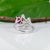 Gia Certified Mozambique Ruby Ring With Lab Grown Diamonds: Solid 14k Gold, Size 6.75 For Sale - Image 9 of 10