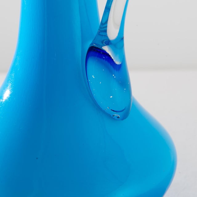 1960s Italian Blue Glass Jug For Sale - Image 12 of 18