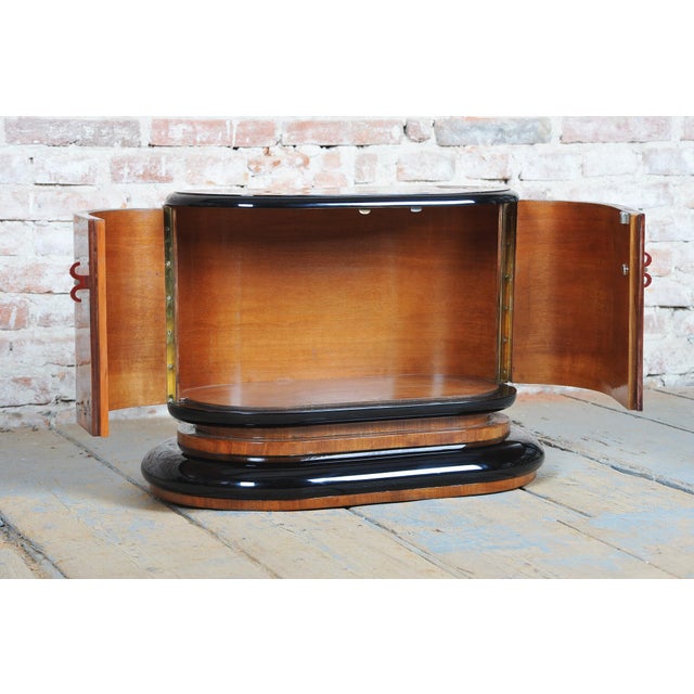 Wood Small Czech Art Deco Walnut Burl Cabinet, 1920s For Sale - Image 7 of 13