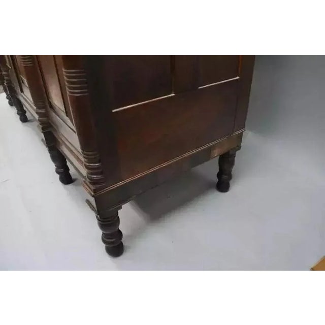Wood Antique 19th C. American Empire Crotch Flame Mahogany Sideboard Buffet For Sale - Image 7 of 11
