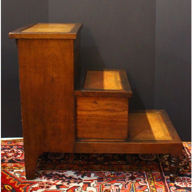 Sheraton Circa 1820 Regency-George IV Period Late Sheraton Design Bedsteps and Storage For Sale - Image 4 of 12