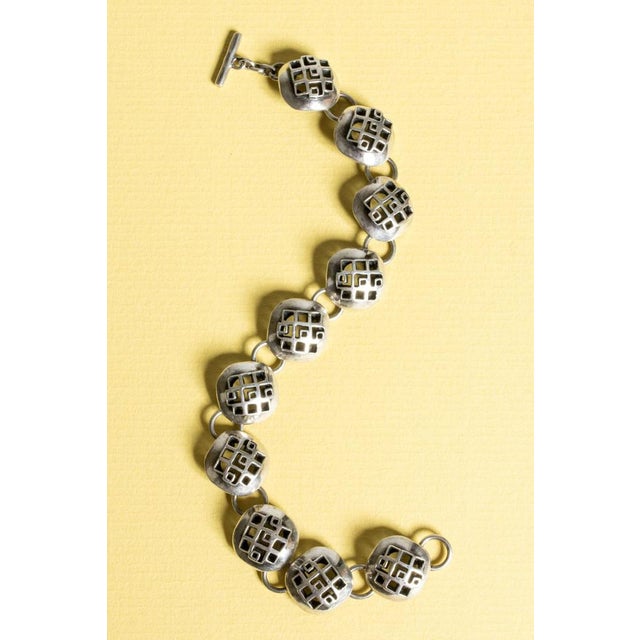 Modern Modernist Silver Bracelet by Liisa Vitali, 1970s For Sale - Image 3 of 7