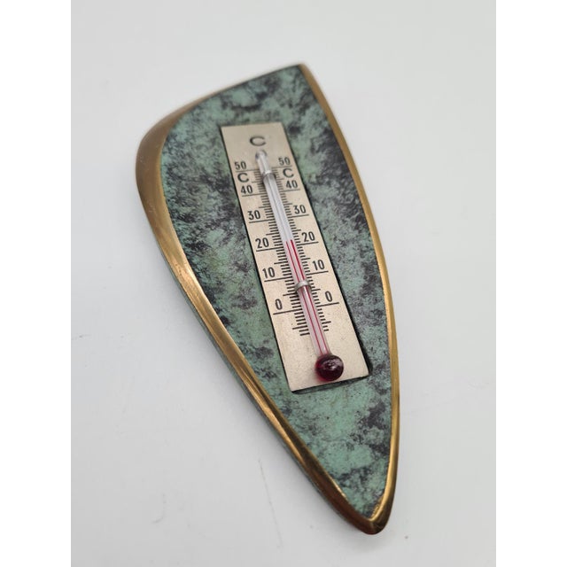 Vintage Wall Thermometer in Brass, 1960s For Sale - Image 6 of 8