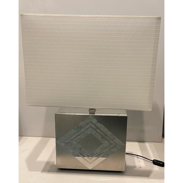 Large Architectural Chrome Table Lamp, 1970s For Sale - Image 12 of 15