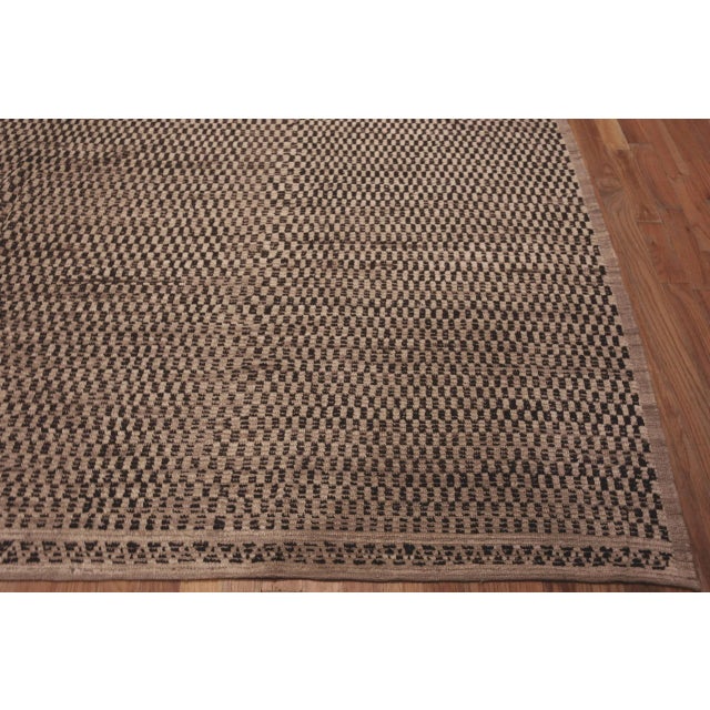 Large Geometric Checkerboard Modern Rug For Sale - Image 4 of 7