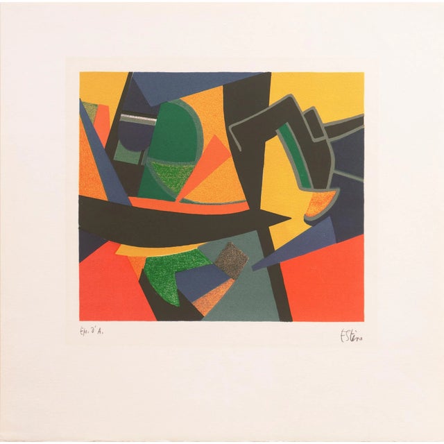 'Abstract in Coral and Gold' by Maurice Estève, Academie Colarossi, Grand Prix National Des Arts For Sale - Image 10 of 10