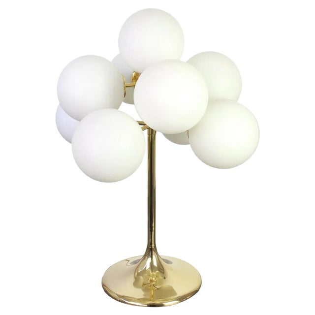 Atomic Brass Table Lamp, Switzerland, 1960s For Sale