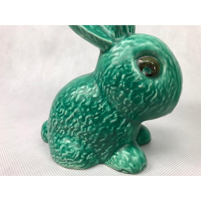 Forest Green No. 1028 Green Glazed Rabbit from Sylvac, 1950s, Set of 2 For Sale - Image 8 of 14