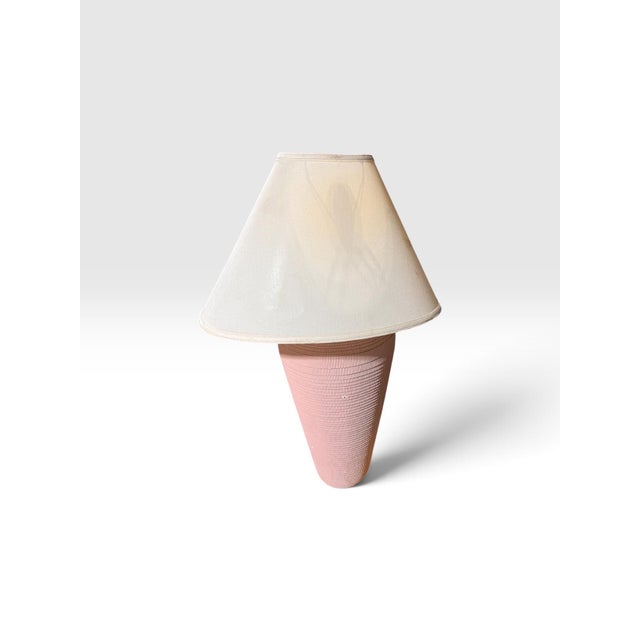 Mid-Century Modern 1970s Gregory Van Pelt Style Corrugated Cardboard Sculptural Table Lamp For Sale - Image 3 of 12
