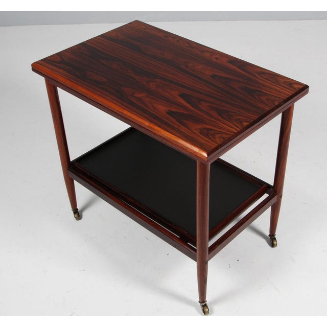 Ole Wanscher bar cart / tray cart with frame of rosewood. Foldable top with a width of 45/90 cm. with formica top. Model...