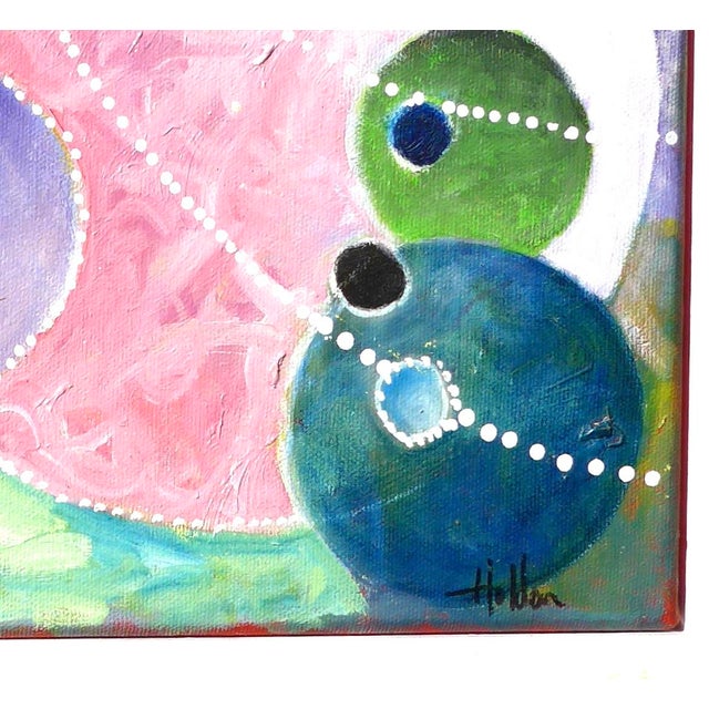 FREE Shipping: Original highly sought after contemporary oil painting of colors floating and intersecting.. Colors are...