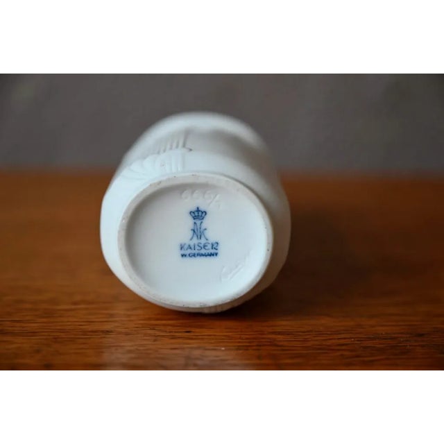 Ceramic Art Nouveau Spirit White Porcelain Vase from Alboth & Kaiser Bavaria For Sale - Image 7 of 8