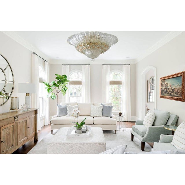 Glass Murano Glass Ceiling Light attributed to Barovier & Toso, Italy, 1950s For Sale - Image 7 of 10