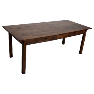 Antique French Farmhouse Dining Table in Oak For Sale