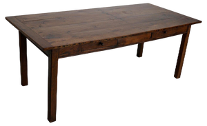 Antique French Farmhouse Dining Table in Oak