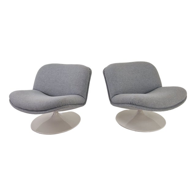 Model 508 Swivel Lounge Chairs by Geoffrey Harcourt for Artifort, 1980s, Set of 2 For Sale