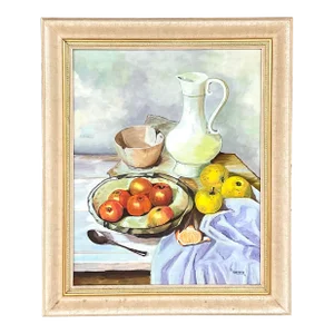 Vintage Realist Still Life Signed Original Oil Painting