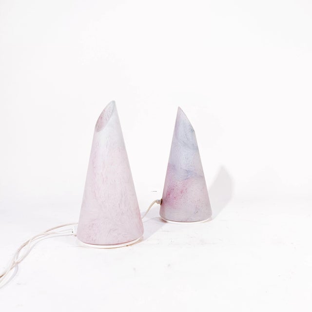 1980s Italian Murano Glass Table Lamps in the style of Vistosi Murano, 1980s, Set of 2 For Sale - Image 5 of 12