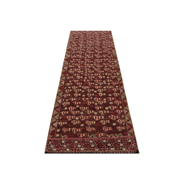 Hailing from Rug & Kilim’s Burano collection, this is a 3x10 runner inspired by tribal rugs with rare pictorial patterns....