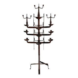Antique Old Dogon African Iron Candle Stand For Sale