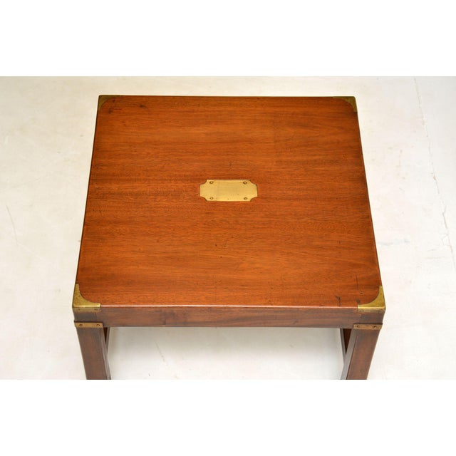 Vintage Military Campaign Side Table, 1930s For Sale - Image 4 of 7