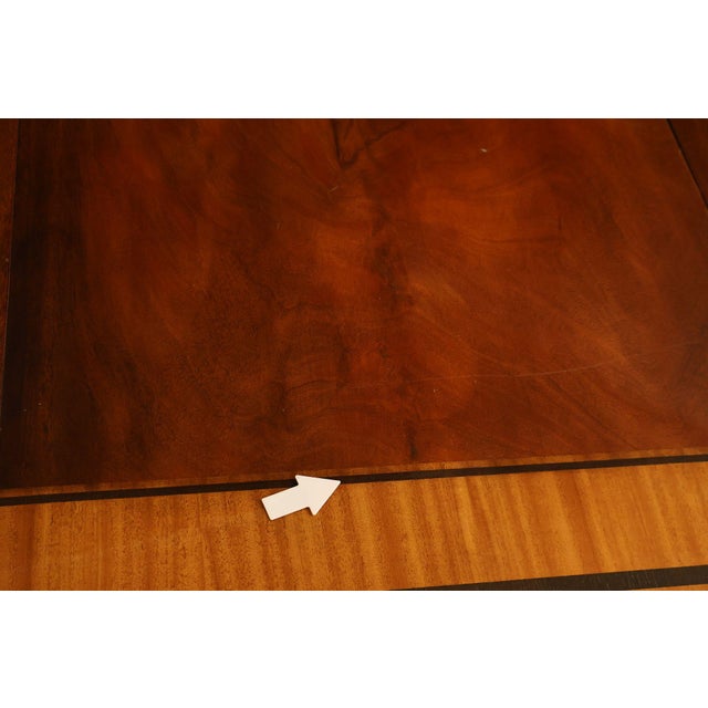 Baker Stately Homes Mahogany Double Pedestal Extendable Dining Table For Sale In Philadelphia - Image 6 of 18