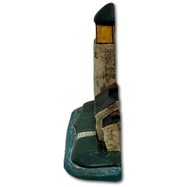 Excellent Antique American Cast Iron New England Cape Cod Lighthouse & Salt Box Cottage Doorstop Circa 1920s For Sale - Image 14 of 18