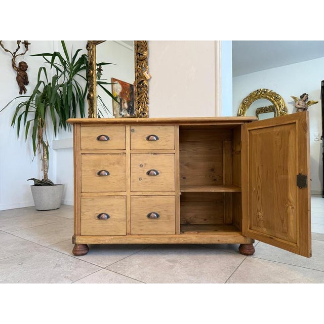 Art Nouveau Shop Chest in Spruce, 1890s For Sale - Image 9 of 18