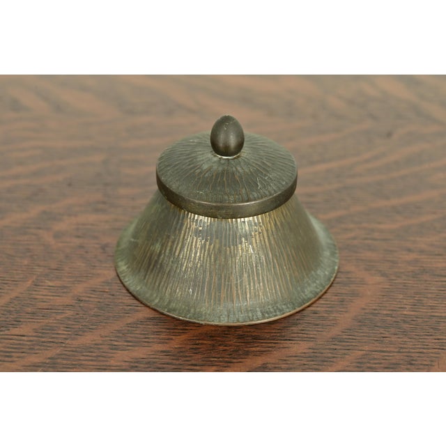 Roycroft Arts & Crafts Brass Over Copper Inkwell, Circa 1920s For Sale - Image 11 of 11