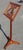 Classical mahogany lyre music stand with adjustable sheet music rest, mounted on a telescoping fluted shaft, and...