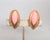 Napier Vintage 1950s Signed Napier Goldtone Florentine Finish Pink Resin Clip Earrings-2 Pieces For Sale - Image 4 of 7