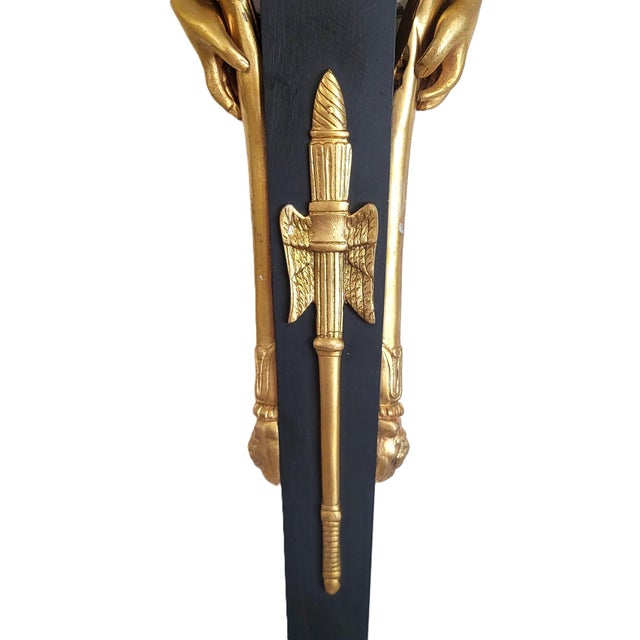 Early 19th Century Empire Caryatid & Winged Lions Bronze Wall Sconces - Pair For Sale - Image 12 of 18