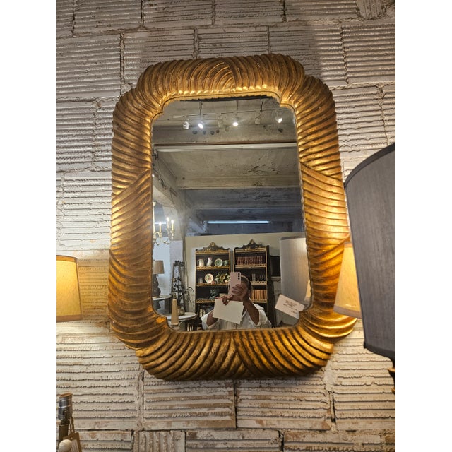 Height: 46.86 in (119 cm) Width: 34.65 in (88 cm) Depth: 1.97 in (5 cm) Make a statement with this stunning Large Carved...