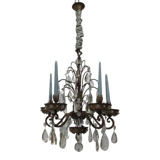 1920's French Antique Louis XV Style 18thc Rococo Maison Bagues Chandelier For Sale