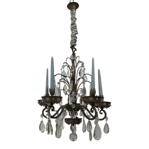 1920's French Antique Louis XV Style 18thc Rococo Maison Bagues Chandelier