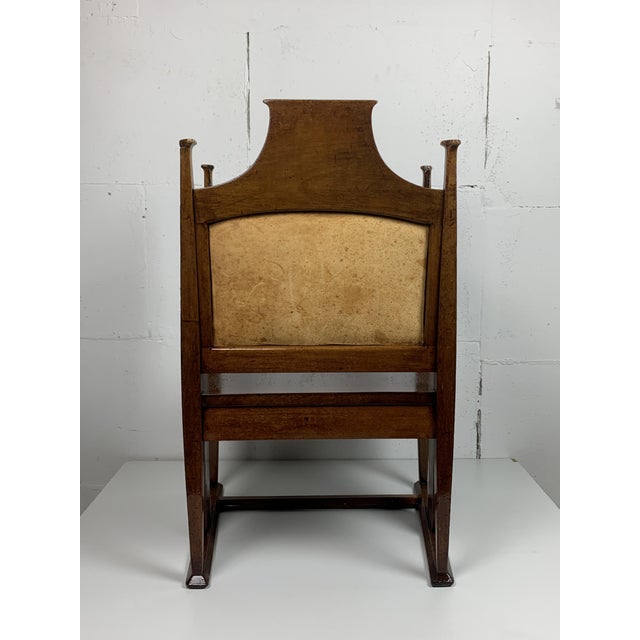Wood Arts and Crafts William Birch Chair by Eg Punnett for Liberty & Co., 1900s For Sale - Image 7 of 18