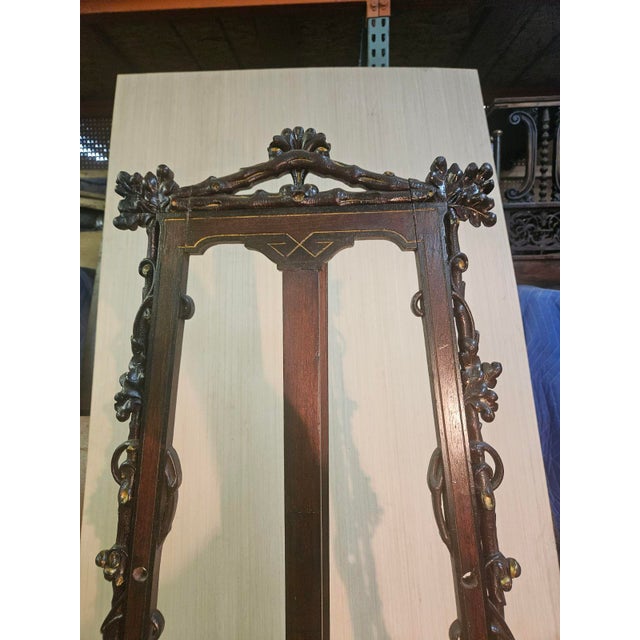 Late 20th Century Egyptian Revival Carved Easel For Sale - Image 4 of 6