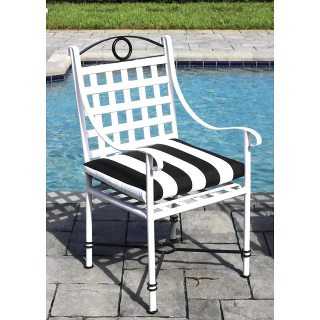 Mid-Century Modern Vintage Black & White Set of 8 Armchairs in Grand Style of Mario Papperzini Rare Exquisite!! For Sale - Image 3 of 6
