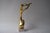Vintage Brass Musician Sculpture, Abstract Art Deco Style Figure, Travertine Base, 1980s For Sale - Image 9 of 10