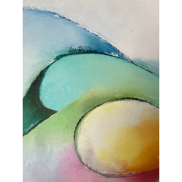 70's Hilda Rindom Expressionist Abstract Painting/Sold For Sale - Image 4 of 12