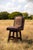 Wood Rustic Cowhide Swivel Stool, Kennedy Ranch Leather Barstool, Western Nailhead Counter Chair For Sale - Image 7 of 7