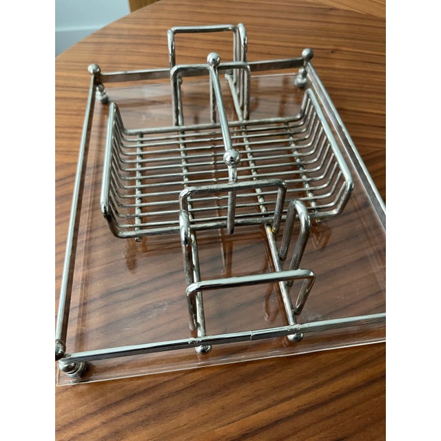 1960s Vintage Lucite Buffet Caddy Utensil Rack & Organizer For Sale In Houston - Image 6 of 11