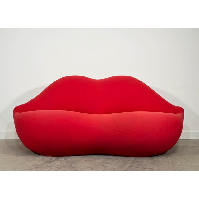 Iconic Bocca sofa designed by Studio 65 for Gufram, one of the most recognizable and celebrated works of postmodern...
