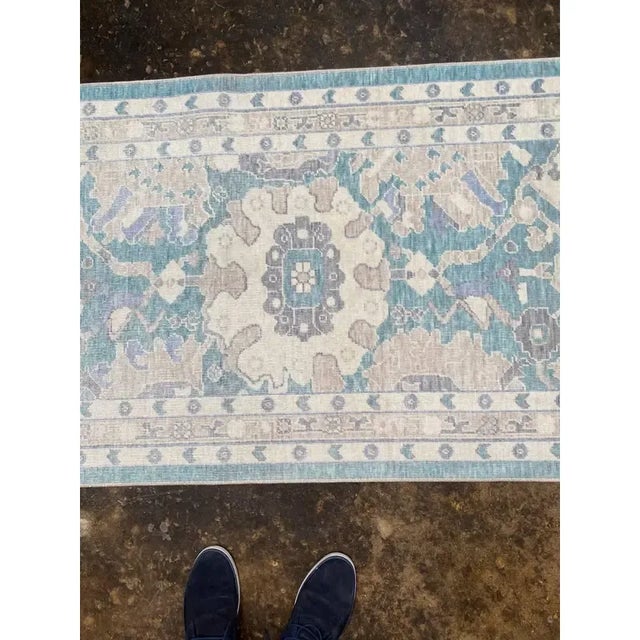 2010s 2010s Turkish Oushak Area Rug 2'9" X 9'3" For Sale - Image 5 of 12