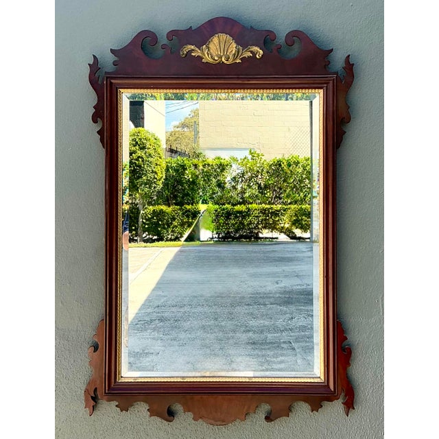 Late 20th Century Vintage Councill Chippendale Clam Shell Mirror For Sale - Image 5 of 12