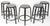 2010s Alvar Aalto Artek Counter Stool 64 Black Birch Total of 5 For Sale - Image 5 of 6