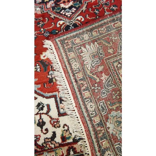 Vintage Rug with Mainly Red and Blue Tones For Sale - Image 9 of 10