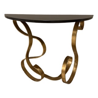 1990s Cyan Design Ribbon Side Table For Sale