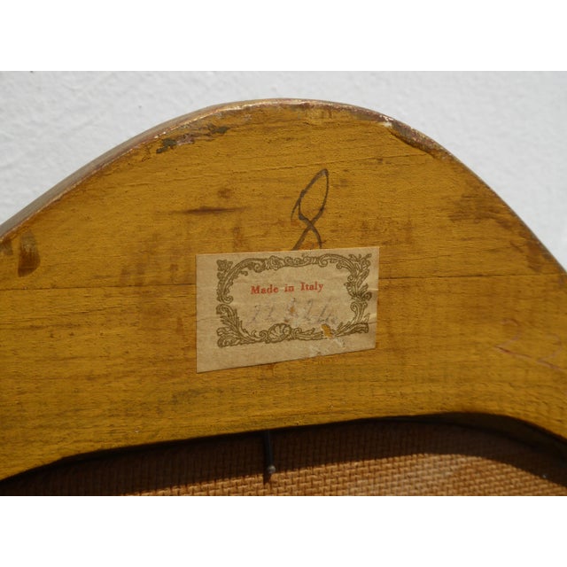 Vintage Trumeau Wall Mantle Mirror Made in Italy Picture of Boats in Harbor Gorgeous Mirror in Great Vintage Condition....